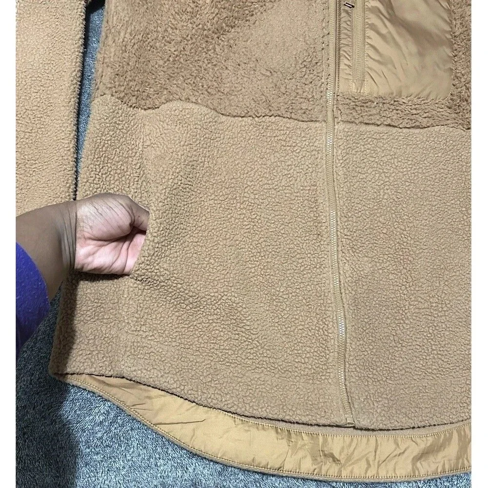 Columbia Fleece Lodge Jacket Women’s Large Brown Full Zip Sweater